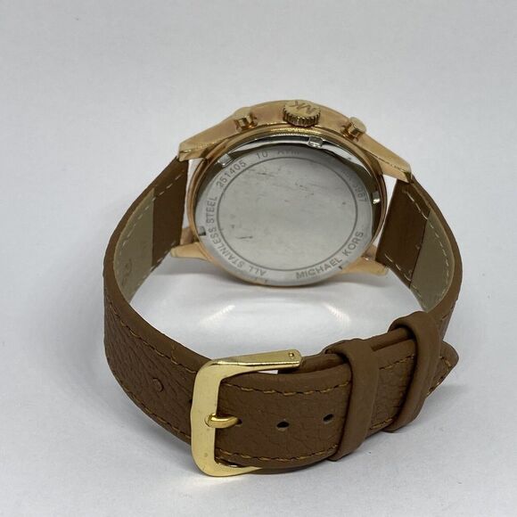 Michael Kors MK-5987 Women's Brown Leather Strap Analog Dial Quartz Watch EY109 - Picture 10 of 12